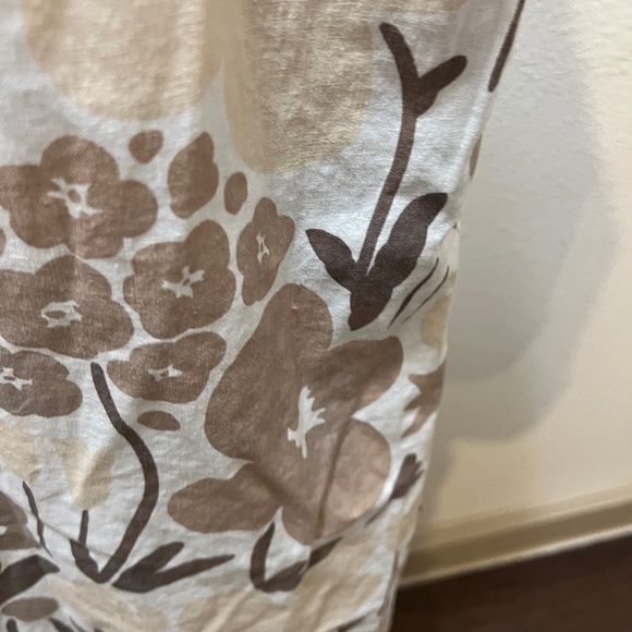 Uniqlo x Marimekko Women's Linen Blend Short Sleeve Dress With Pockets Natural M - Picture 8 of 8